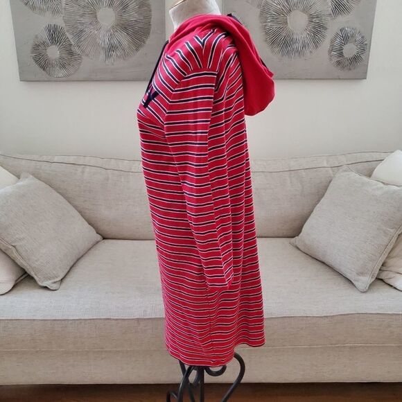 Tommy Hilfiger Striped Hoodie Dress in Red/Black - NEW - Picture 5 of 11